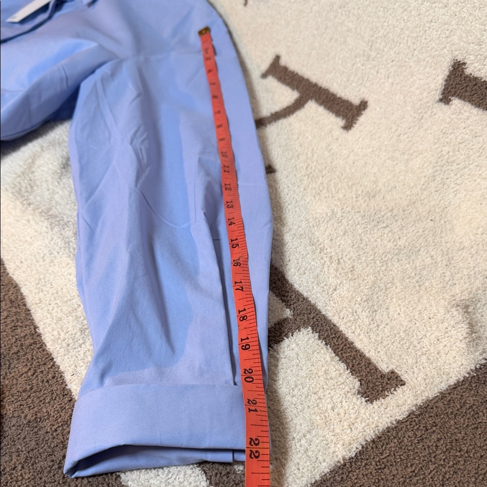 OVI Light Blue Cropped Shirt with Silver Accent pocket - Picture 12 of 14